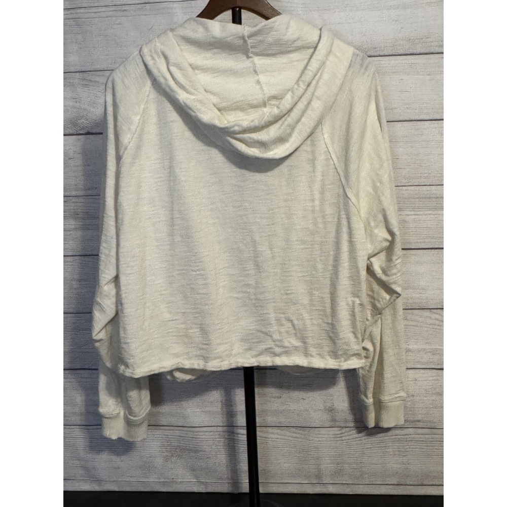 Victoria's Secret PINK Ivory Full Zip Hoodie XXL Lightweight Cropped - Picture 6 of 7